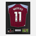 Framed Ollie Watkins Signed Aston Villa Shirt 2023-24 Home [Classic]