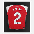 Framed William Saliba Signed Arsenal Shirt [Lite]