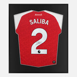 Framed William Saliba Signed Arsenal Shirt [Lite]