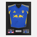 Framed Wilfried Gnonto Signed Leeds United Shirt 2025-26 Away [Classic]