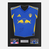 Framed Wilfried Gnonto Signed Leeds United Shirt 2025-26 Away [Classic]