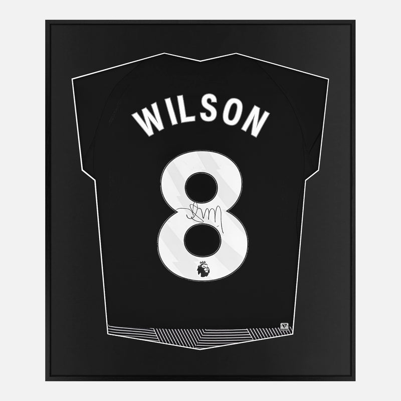 Framed Harry Wilson Signed Shirt, Fulham Black Third away [Mini]