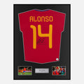 Framed Xabi Alonso Signed Spain Shirt 2010 World Cup [Classic]