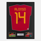 Framed Xabi Alonso Signed Spain Shirt 2010 World Cup [Classic]