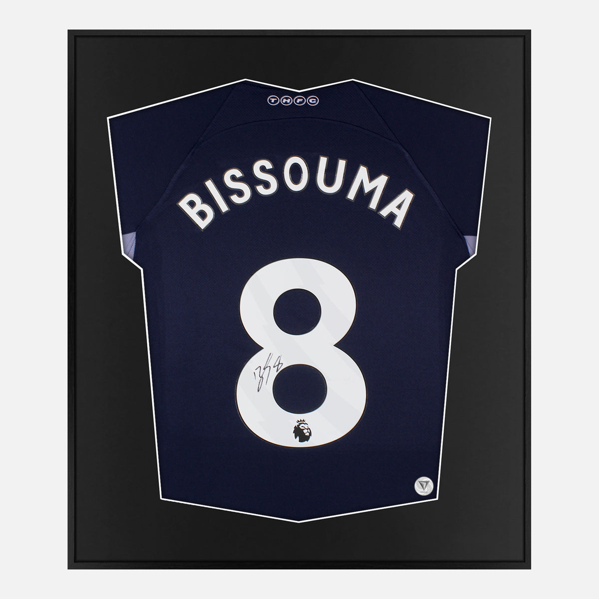 Framed Bissouma Signed Tottenham Hotspur Shirt, Away [Lite] — Authentic signature with NFC and COA | The Vault