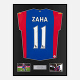 Framed Wilfried Zaha Signed Crystal Palace Shirt 2016-17 Home [Modern]