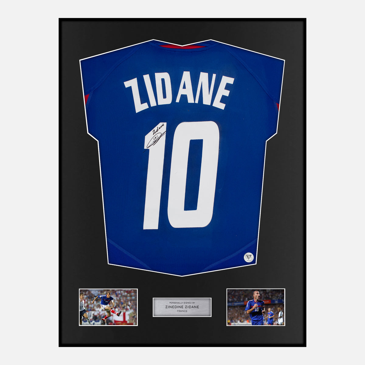 Framed Zidane Signed France Shirt Home 2002-04 [Classic] — Verified autograph with NFC and certificate | The Vault