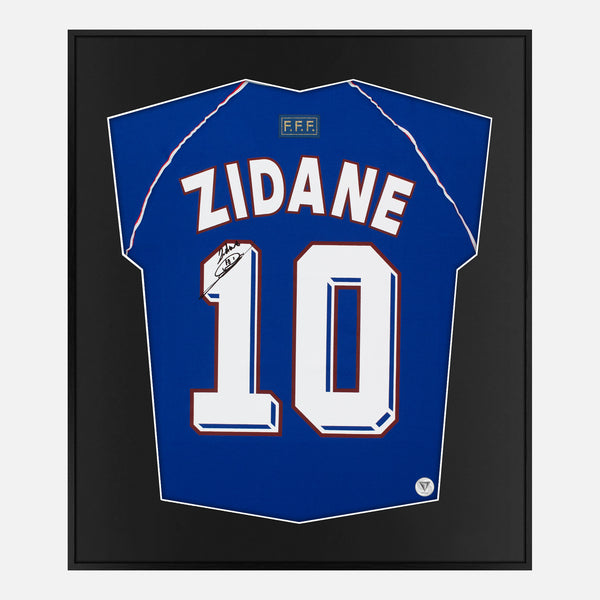 Framed Zidane Signed Shirt, 1998 World Cup Winners [Lite]