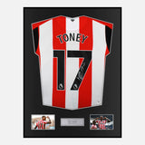 Framed Ivan Toney Signed Brentford Shirt 2023-25 Home [Modern]