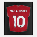 Framed Alexis Mac Allister Signed Liverpool Shirt 2025-26 Home [Lite]