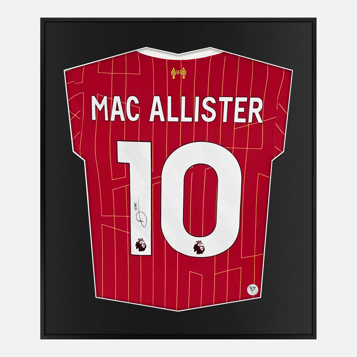 Framed Alexis Mac Allister Signed Liverpool Shirt 2024-25 Home [Lite] — Authentic signature with NFC and COA | The Vault