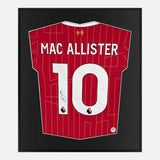 Framed Alexis Mac Allister Signed Liverpool Shirt 2024-25 Home [Lite]