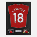 Framed Casemiro Signed Manchester United Shirt Home 2022-23 [Classic]
