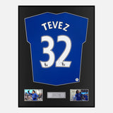 Framed Carlos Tevez Signed Manchester United Shirt 2008-09 Third away [Classic]