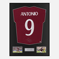 Framed Michail Antonio Signed West Ham United Shirt Fan Home [Classic]