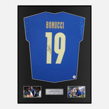 Framed Leonardo Bonucci Signed Italy Shirt Euro Final [Classic]