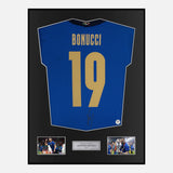 Framed Leonardo Bonucci Signed Italy Shirt Euro 2020 Winners [Classic]