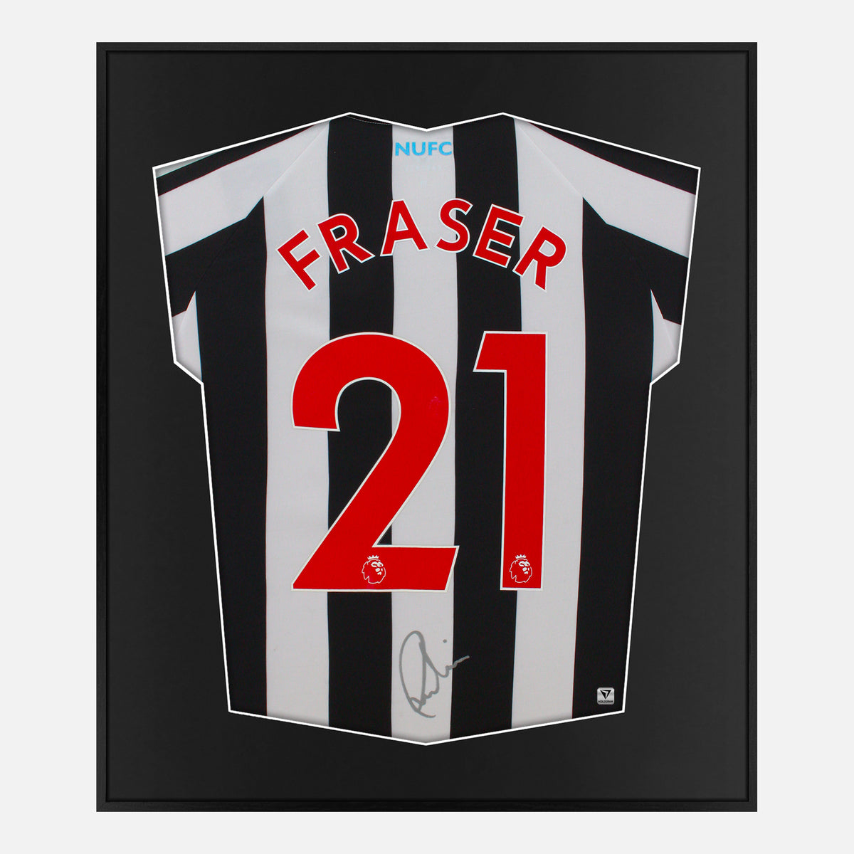 Framed Ryan Fraser Signed Shirt, Newcastle United Home [Lite] — Authentic signature with NFC and COA | The Vault
