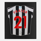 Framed Ryan Fraser Signed Shirt, Newcastle United Home [Mini]