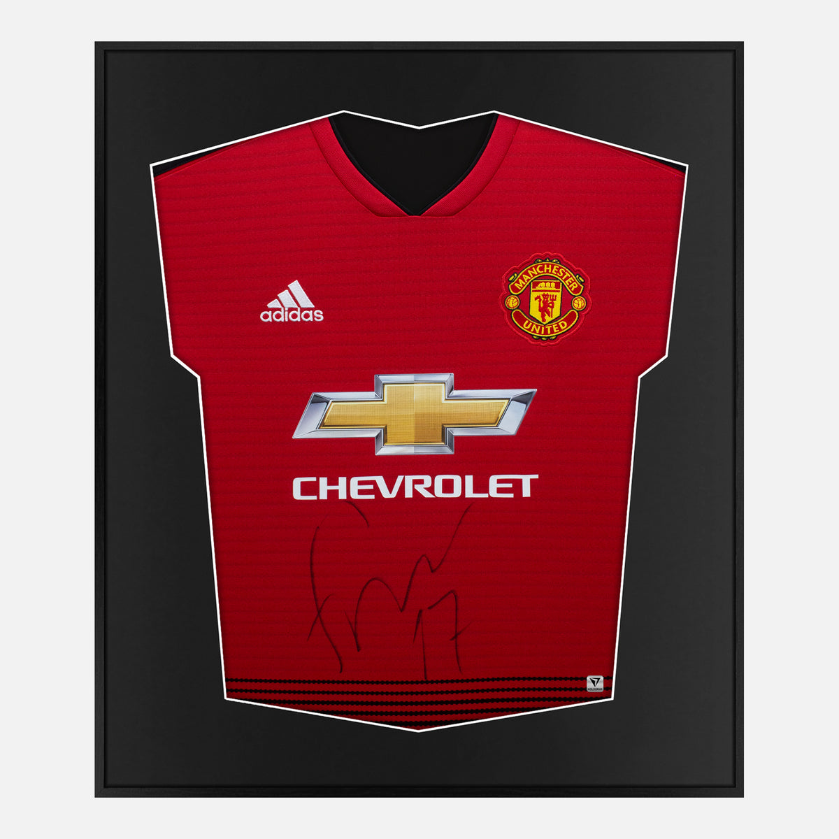 Framed Fred Signed Manchester United Shirt, Red Home [Lite] — Lite framed Manchester United shirt signed by Fred | The Vault