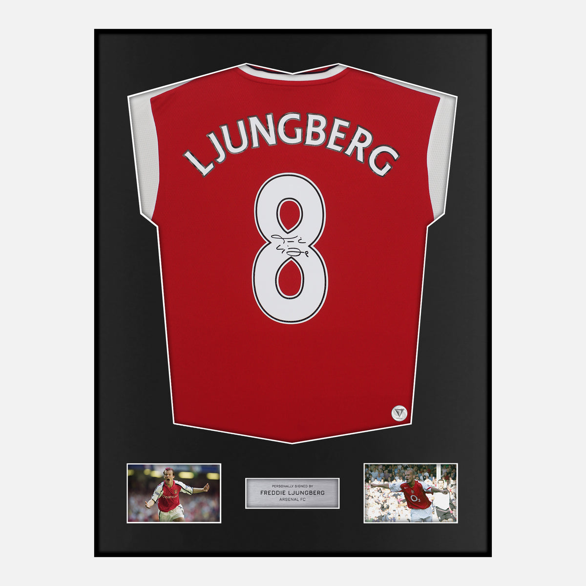 Framed Freddie Ljungberg Signed Arsenal Shirt Home [Classic] — Verified autograph with NFC and certificate | The Vault