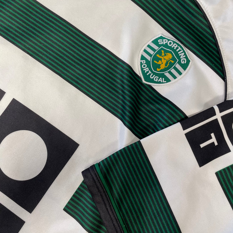 2002-03 Sporting Lisbon Home Shirt Ronaldo 28 Rookie [Excellent] M