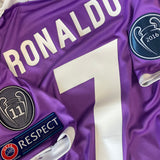 2017 Real Madrid Away Shirt Ronaldo 7 CL Final v Juventus [Perfect] S