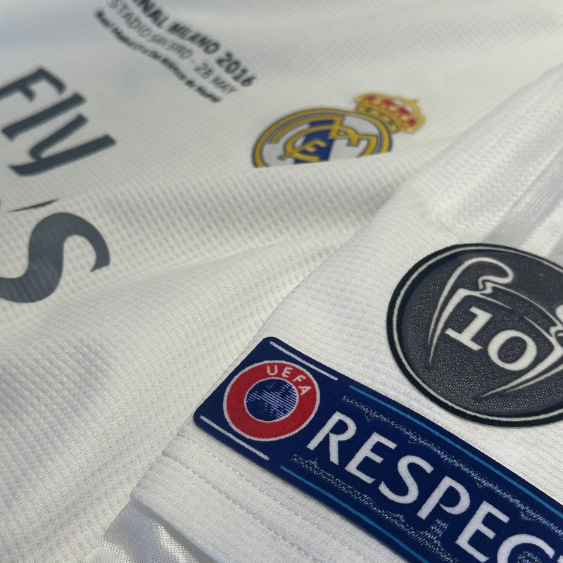 2016 Real Madrid Home Shirt Ronaldo 7 long sleeve CL Final [Good] XL