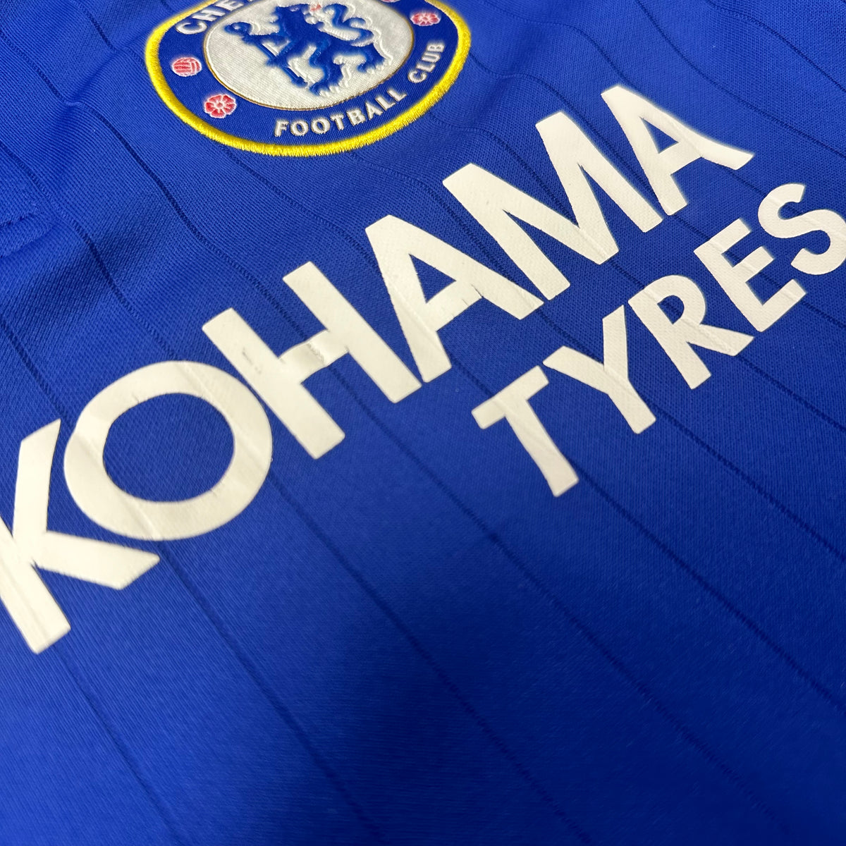 2015-16 Chelsea Home Shirt PL Badges [Good] S — Looking after your Chelsea Home jersey | The Vault