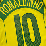 2004-06 Brazil Home Shirt Ronaldinho 10 [Excellent] S