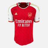 Framed Gabriel Jesus Signed Arsenal Shirt 2023-24 Home [Mini]