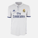 Framed Bale Signed Real Madrid Shirt, White Home [Lite]