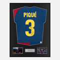 Framed Gerard Piqué Signed Barcelona Shirt 2008-09 Home [Classic]