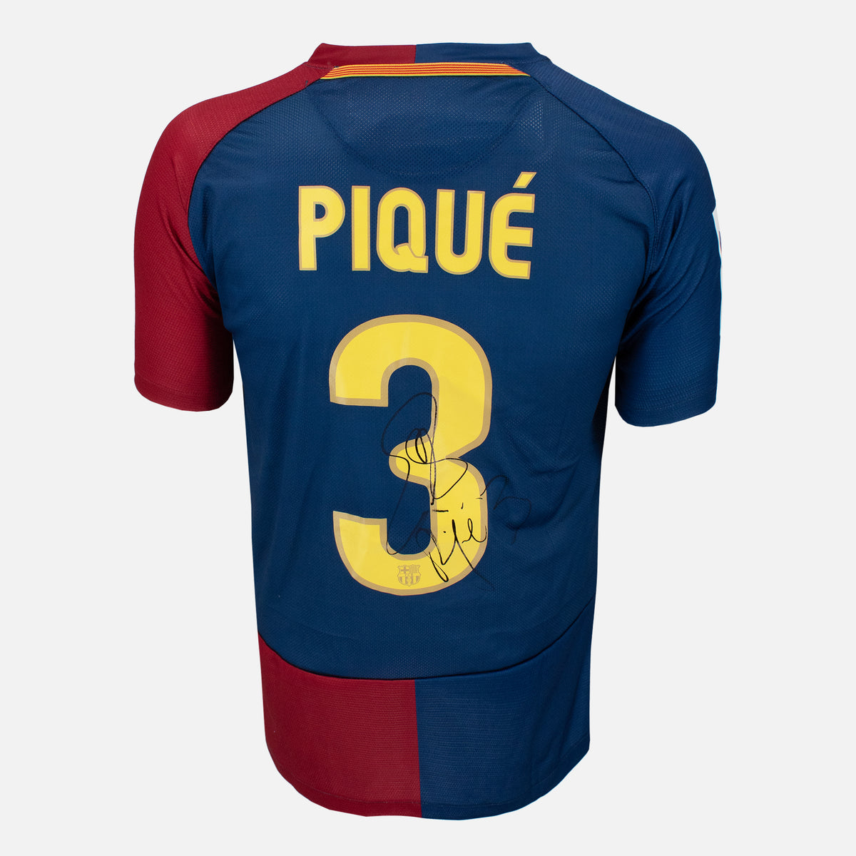 Gerard Pique Signed Barcelona Shirt 2008-09 Treble [3] — Barcelona signed shirt from the 2008 to 2009 season | The Vault