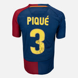 Framed Pique Signed Shirt, Barcelona Home 2009 Treble [Mini]