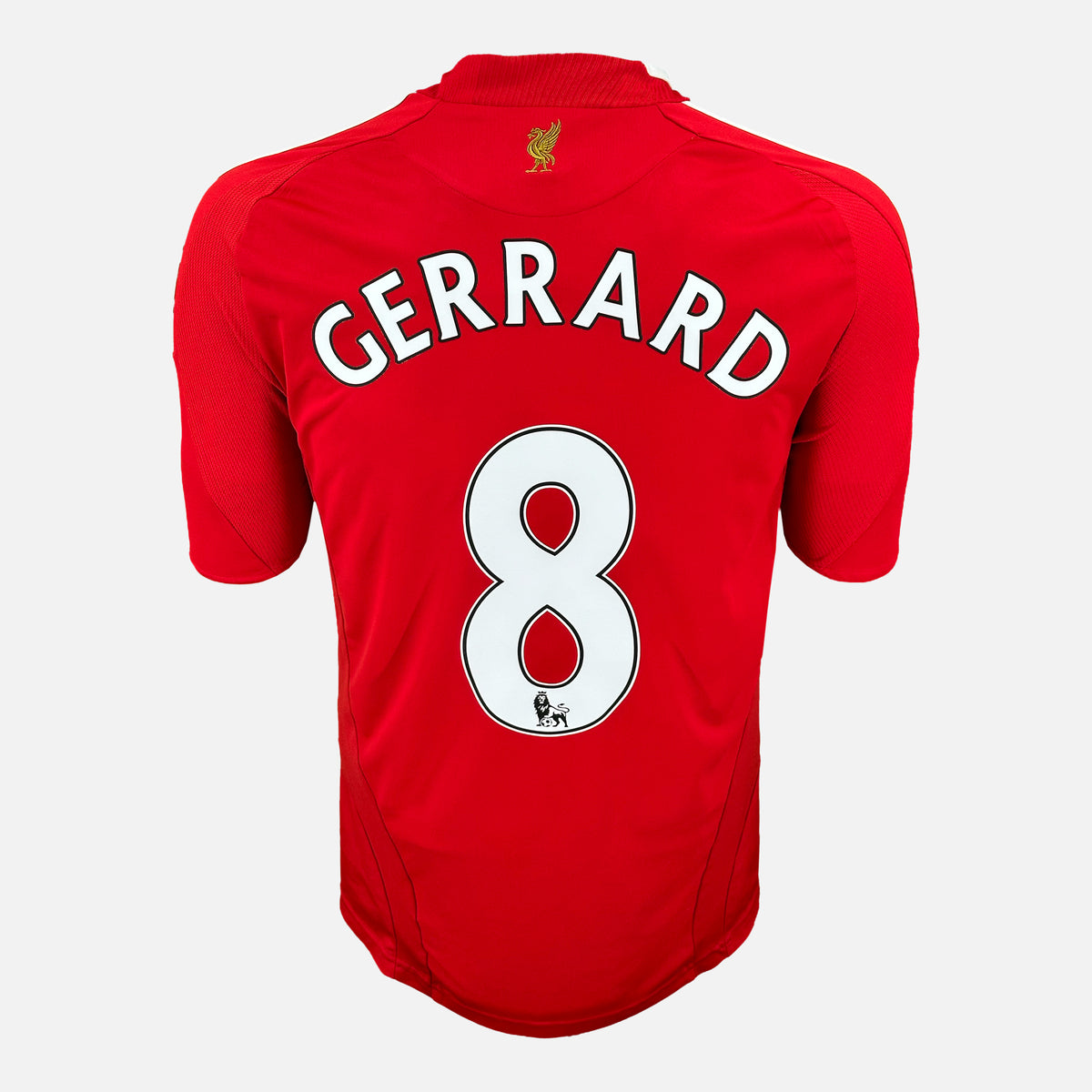 2008-10 Liverpool Home Shirt Gerrard 8 [Excellent] M — Verified official Liverpool shirt, condition graded | The Vault