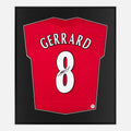 Framed Gerrard Signed Shirt,  Liverpool, Number 8 Home [Lite]
