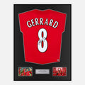 Framed Gerrard Signed Liverpool Shirt Istanbul CL Final [Classic]