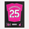 Framed Gianluigi Donnarumma Signed Manchester City Shirt 2025-26 Goalkeeper [Classic]