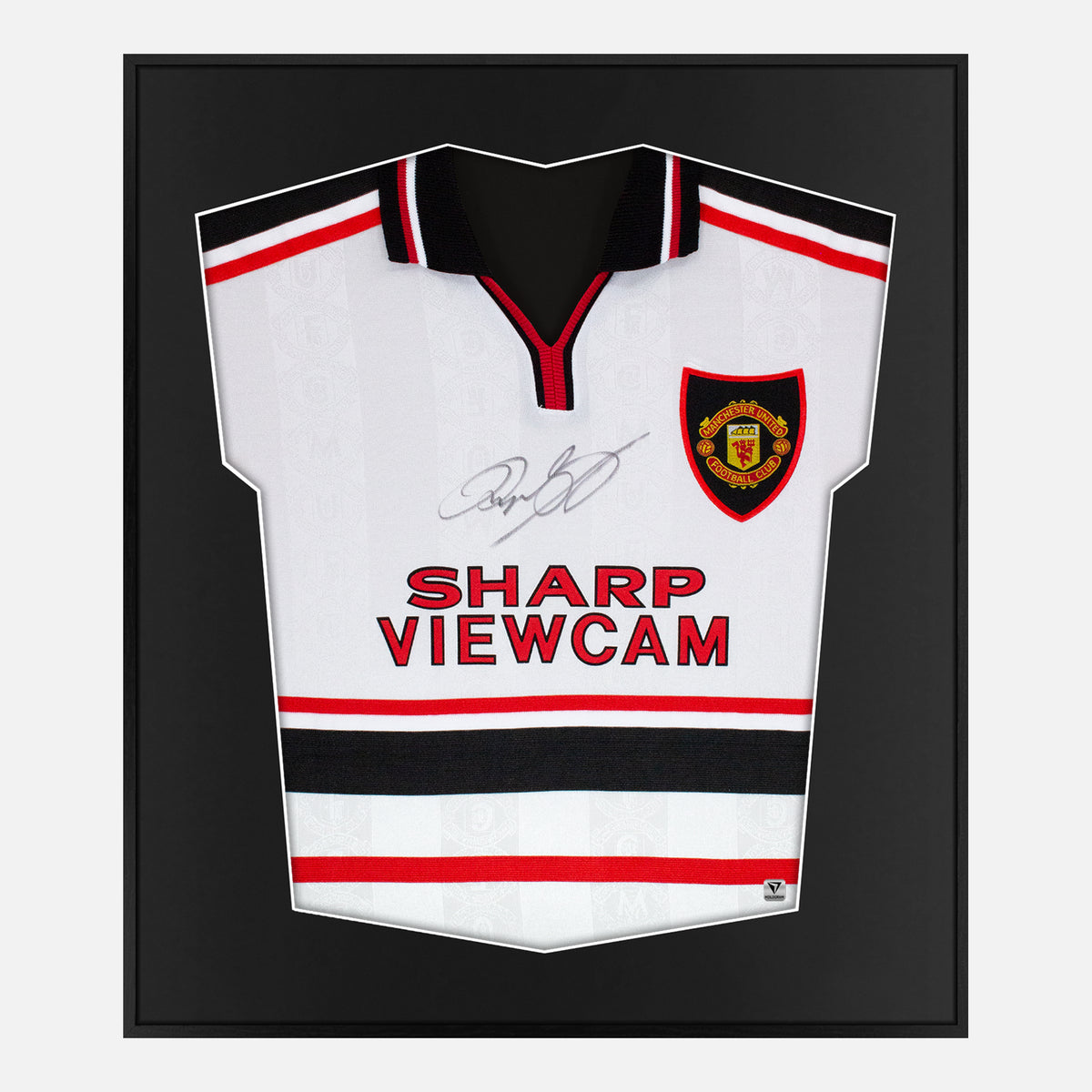 Framed Giggs Signed Shirt, Man United White Away FA Cup [Lite] — Authentic signature with NFC and COA | The Vault
