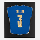 Framed Giorgio Chiellini Signed Shirt, Italy Euro Final [Mini]