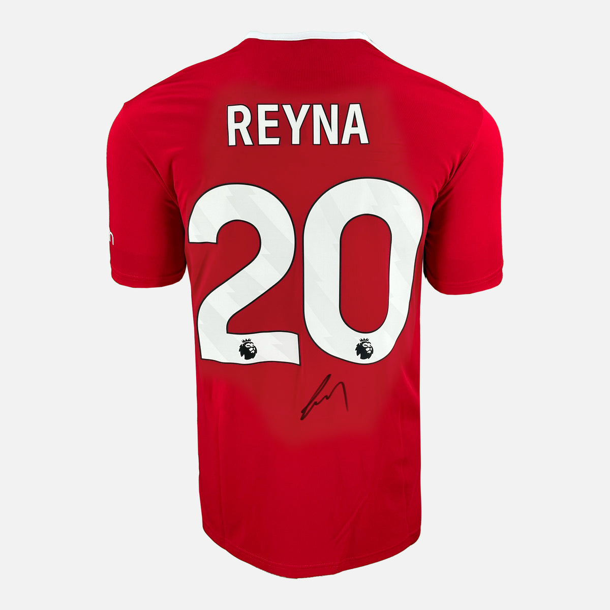 Giovanni Reyna Signed Nottingham Forest Shirt Red Home [20] — Nottingham Forest signed shirt from the 2023 to 2024 season | The Vault