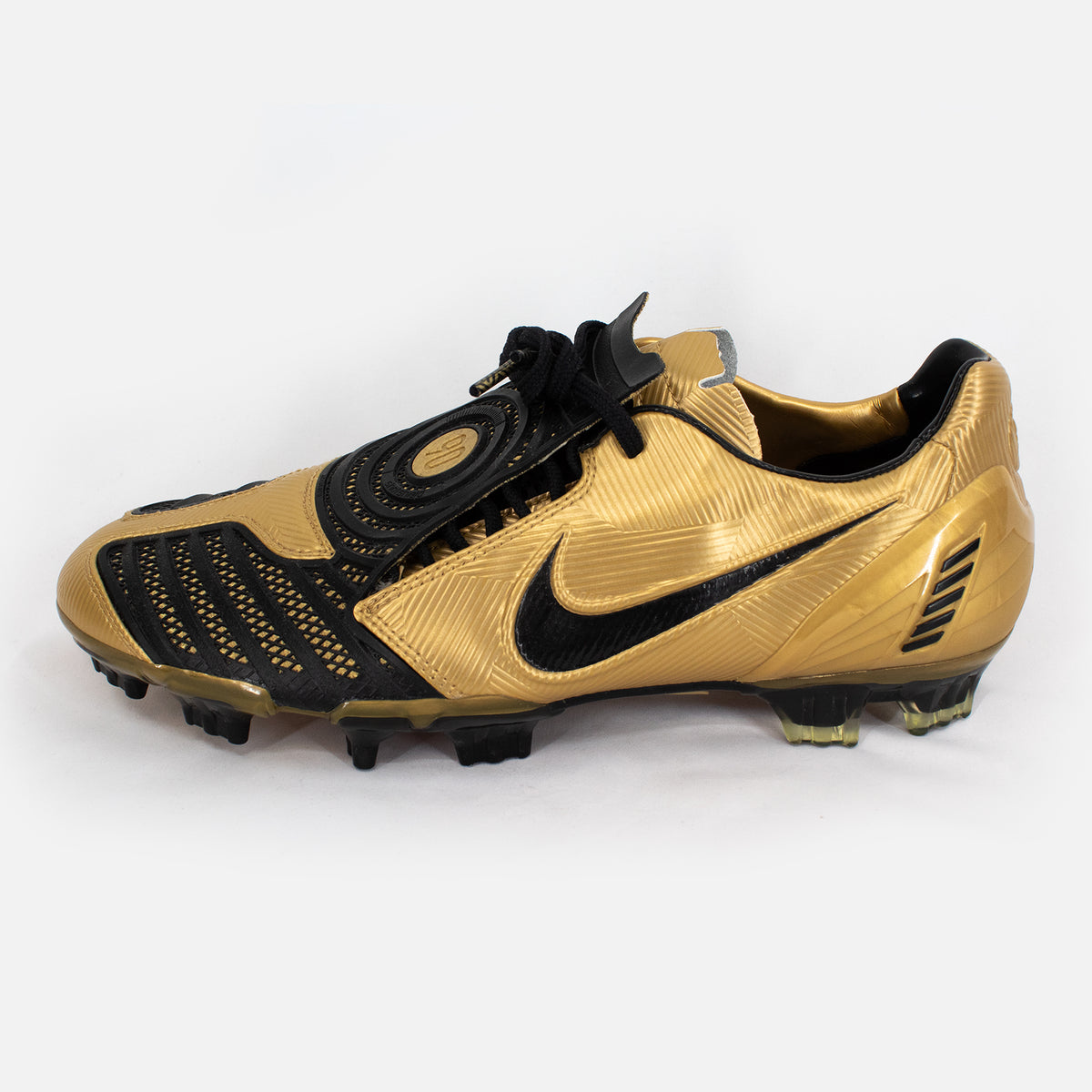 Nike T90 Laser II Gold/Black FG [New] UK 9 — Built to wear or collect | The Vault