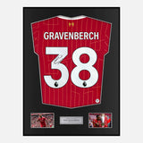 Framed Signed Ryan Gravenberch Liverpool Shirt 2024-25 Home [Classic]