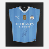 Framed Grealish Signed Shirt, Manchester City Home [Lite]
