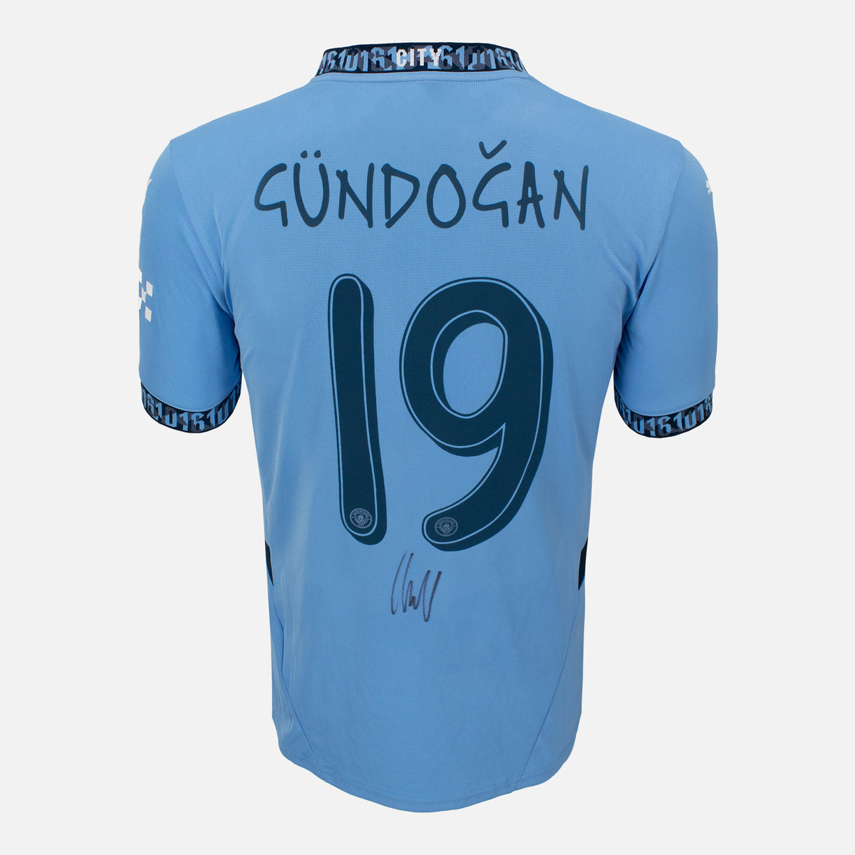 Ilkay Gundogan Signed Manchester City Shirt 2024-25 Home [19] — Manchester City signed shirt from the 2024 to 2025 season | The Vault