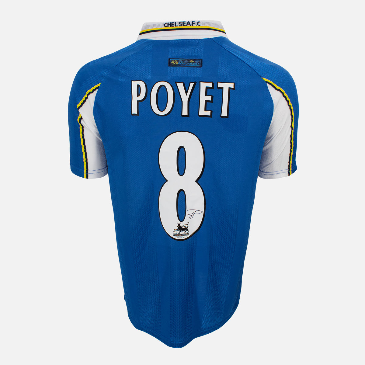 Gus Poyet Signed Chelsea Shirt 1997-99 Home [8] — Chelsea signed shirt from the 1997 to 1999 season | The Vault