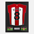 Framed Gustavo Hamer Signed Sheffield United Shirt 2023-24 Home [Classic]