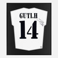 Framed Guti Signed Shirt, Real Madrid, White Home [Lite]