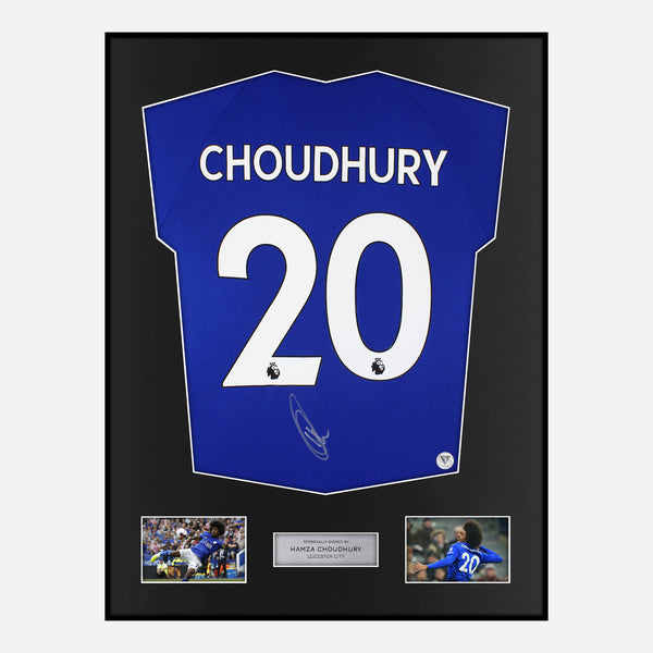 Framed Hamza Choudhury Signed Leicester City Shirt [Classic]